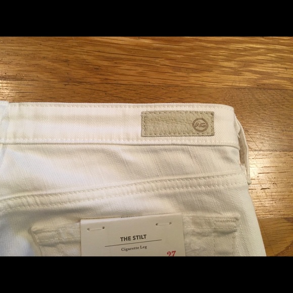 NWT AG Andriano Goldschmied Distressed White Jeans - Picture 8 of 9